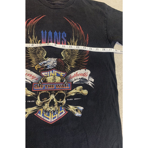 Vtg Vans Off The Wall T Shirt Adult Small Rare Eagle Skull Since 1966 Unisex Top - Picture 7 of 9